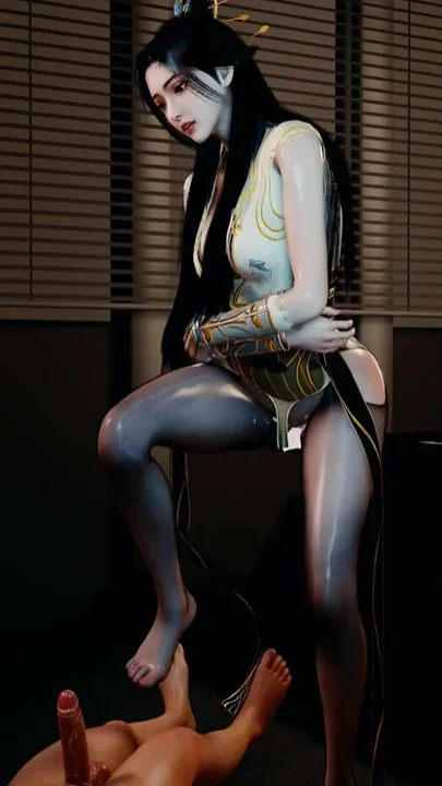 3D Horny Asian Babe Have BDSM Sex with Big Cock Stranger