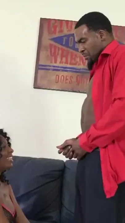 Big black stud inside wet pussy of black panther