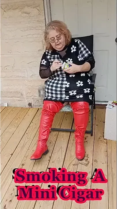Mistress V Smoking a Mini Cigar and Talks About