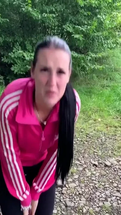 Crass Fucked Bare While Jogging Outdoors Creampie