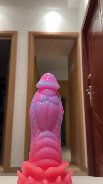 Riding dragon dildo and rosebud presentation