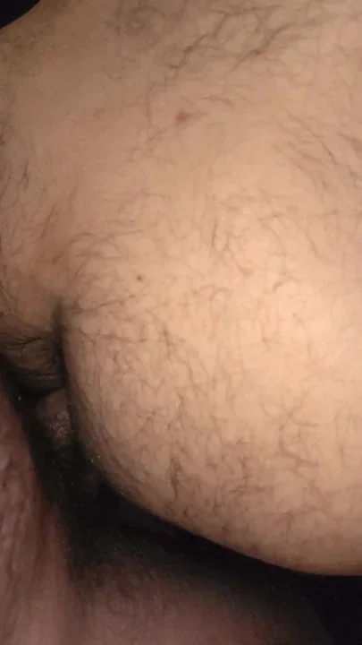 POV Thick straight daddy fucking bareback his roomate hairy hole closed-up Clip 1