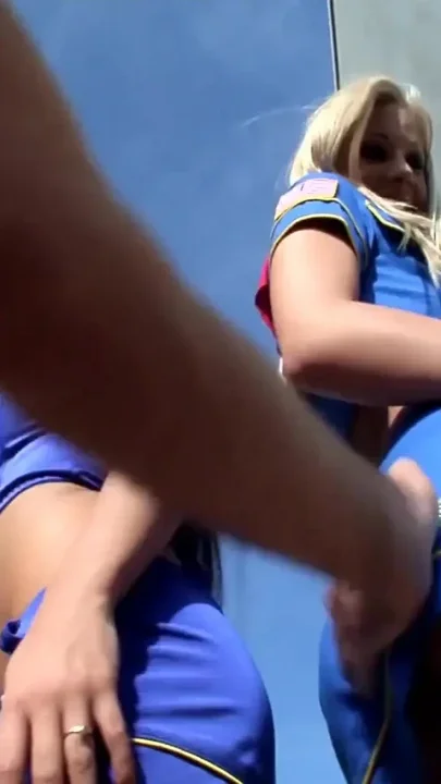 Horny girls ride a huge cock in turns to mouth cumshot