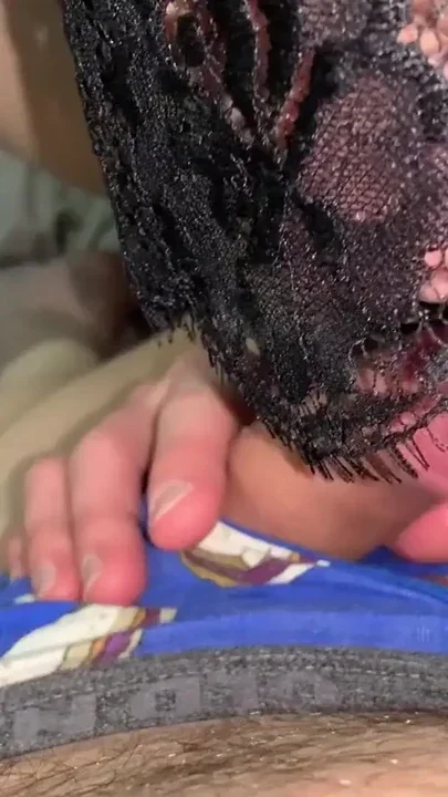 She has fun with the glans and with her tongue like a little slut Clip 1
