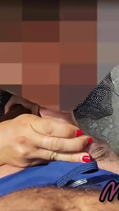 French Milf Blowjob Amateur on Nude Beach public in Greece to stranger with