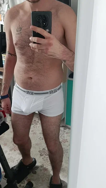 Turkish lingerie masturbates white boxer lover