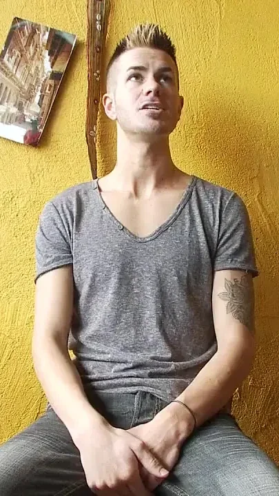 Restaurant patrons fuck a bad waiter and make him serve naked