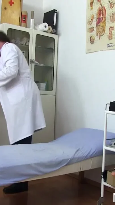 Mature gyno - old dirty doctor with a cam records his female patients
