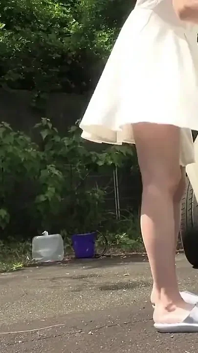 Bare Bliss Shaved Married Beauty Exposed Blowjob Car Wash Tease Tight Thrust