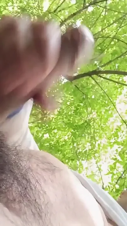 Big Balls Intense Jerk off Outside