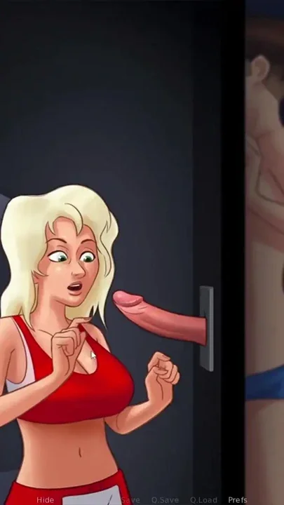 My stepsister Cassie blows me from a glory hole in Summertime Saga xxx Clip 1