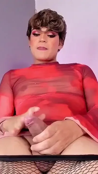 Colombian Femboy Sweet Hard Cock Close-up Intense