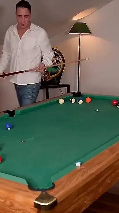Hot Pool Table Fuck with Stockings and Legs up