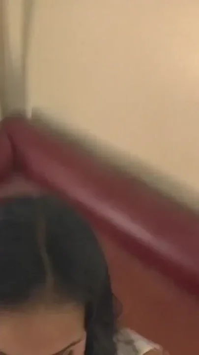 Sexy gags on a huge cock then rides it hard