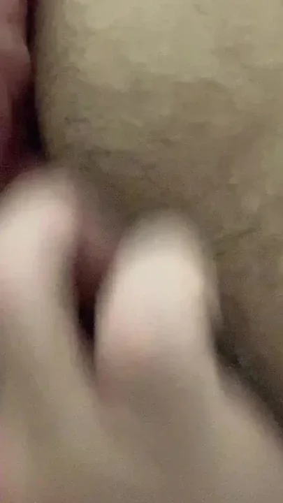 Trans man in doggystyle masturbating and fucking his pussy Clip 1