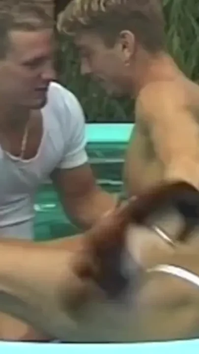 Muscle straight boy fucking in the swimming pool