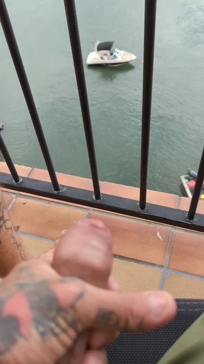 On holidays ladies in the boat loved watching as my cock hardens