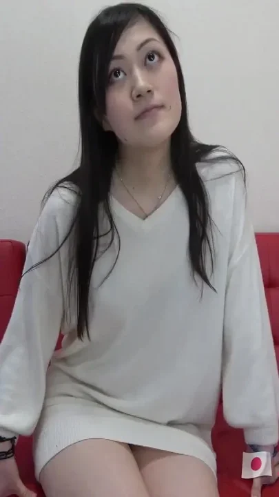 Japanese teen strips and bends over for creampie