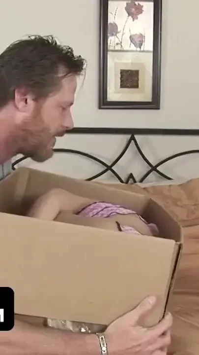 Petite blonde sex doll in pink lingerie gets her pussy stretched by a big dick