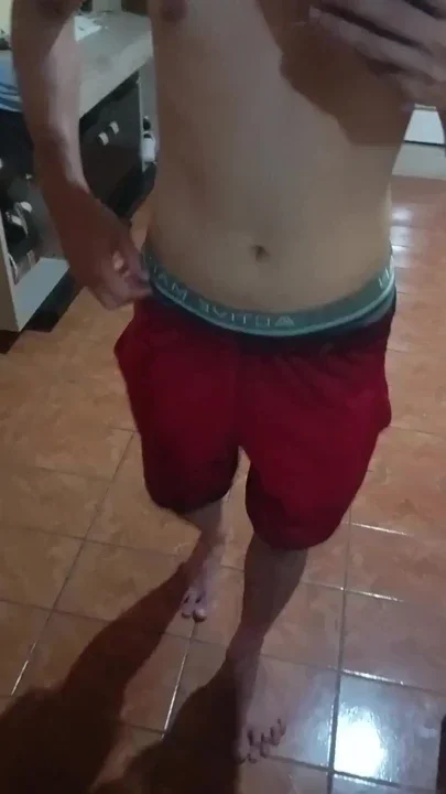 boy in red shorts Clip 1