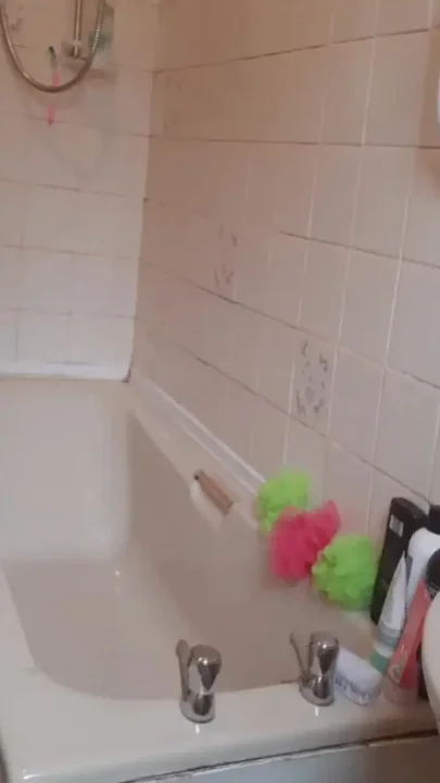 SSBBW bath time struggles nearly getting stuck