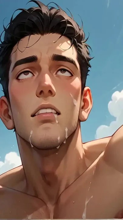 A Muscular Dude Likes an Ass-fuck Climax on the Beach Covered in Enjoy Jam - the