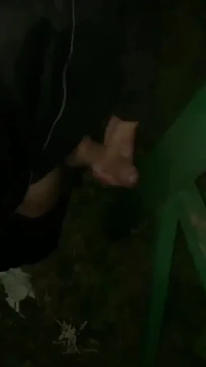 Cum on Light Pole and Taste Own Cum