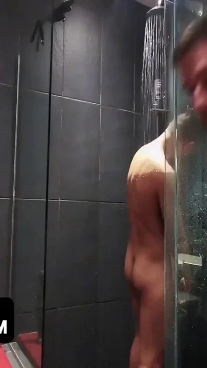 Male nurse showers patient Thyle Knoxx to prepare him for protein injection