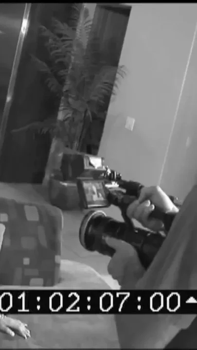 Young brunette eats a huge cock
