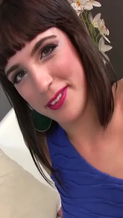 Small boobs brunette loves a cum on her face