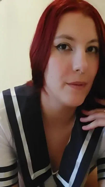 Sexy Pierced Readhead Using Her Favorite Dildo