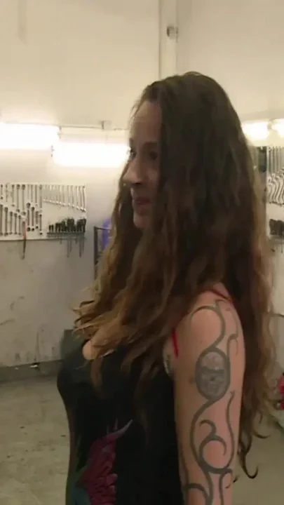 Sexy big ass tattooed brunette fucked in threesome
