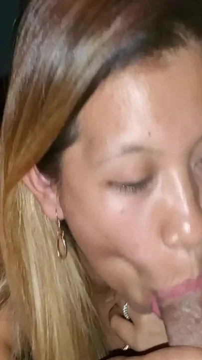 Submissive wife edging blowjob