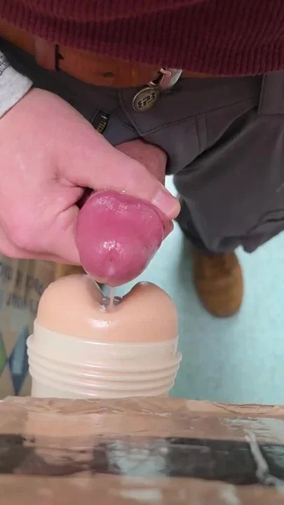 Guy fucks anal fleshlight and cums Clip 3