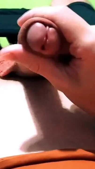 The guy is jerking off hard to cum with sweet sperm Clip 1