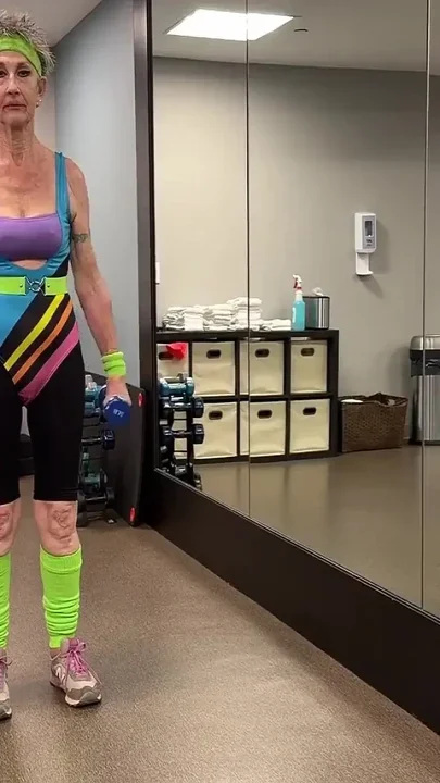 1980's Workout Video - in Gym and Bedroom