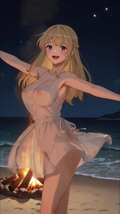 Campfire Cutie by the Beach - Seductive Electric Guitar instrumental music video
