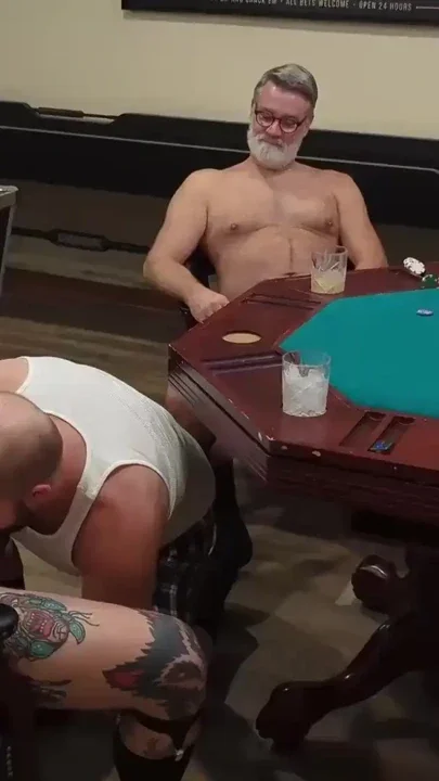 Poker Night turns into huge bear orgy Clip 1