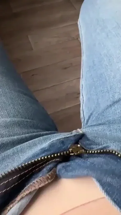 Real female orgasm pov Masturbating wet pussy in jeans Clip 2