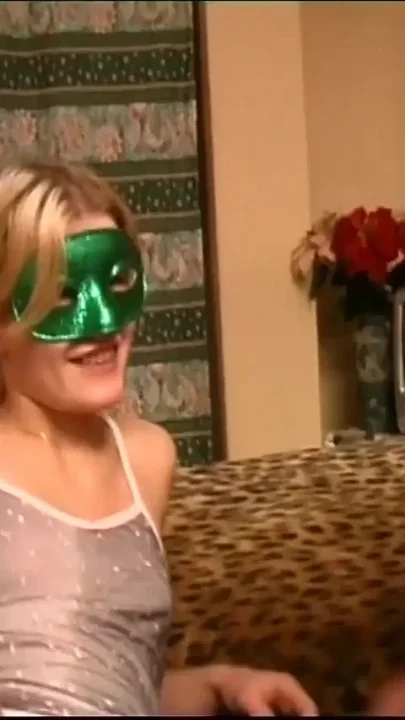 Beautiful Masked MILF with Hairy Pussy Fucked and Cumshot on Small Tits by Amateur Cock