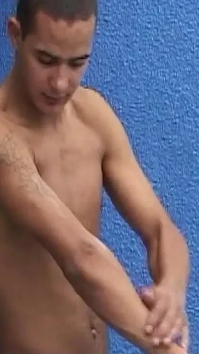 Blonde Latina Tranny Karoly Fucked in Tight Asshole by Poolboy