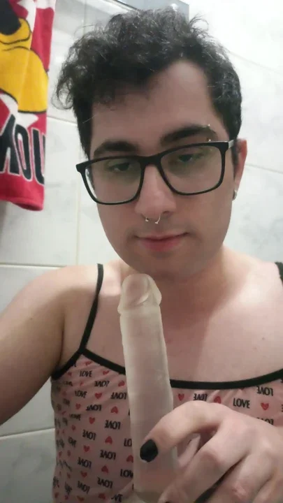 I love to suck in the bathroom while my family is in the living room