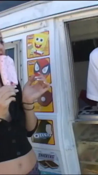 Sweet teen spreads her legs and gets fucked in ice cream truck