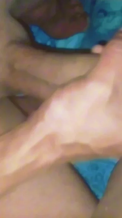 Rubbing his big cock until he cums profusely in the thicket that covers a