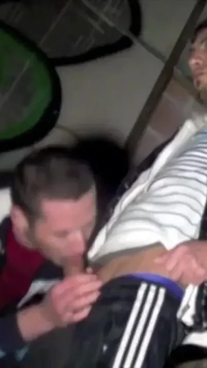 Fucked outdoor in the night by straight bad boy