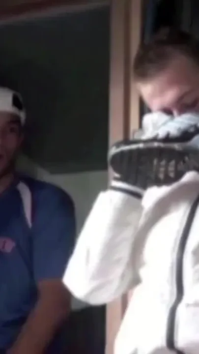 innocent french slut submissed to the sneakers of Matt