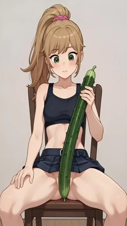 Hentai I love playing with vegetables
