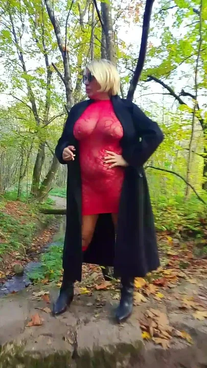 Sexy milf in the park