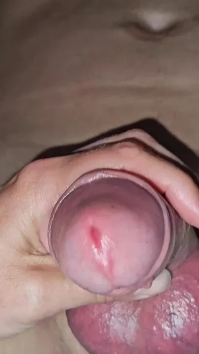 AMATEUR COUPLE my wife rewards me with a hot handjob with my swollen pumed cock Clip 1