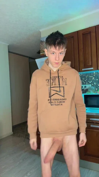 Young Student Home Alone With A Monster Boner And Lots Of Sperm